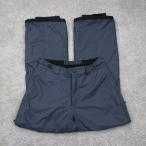 Columbia Titanium Snow Pants Womens Large Gray Nylon Boot Gaiters w/ 30" inseam